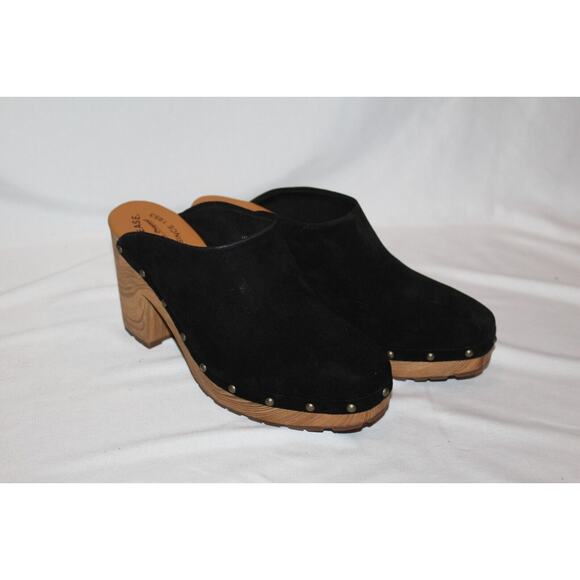 Kork- Ease Women's Sudbury Black Leather‎ Wood Heel Clogs Size 11 NEW $165 - Picture 3 of 7